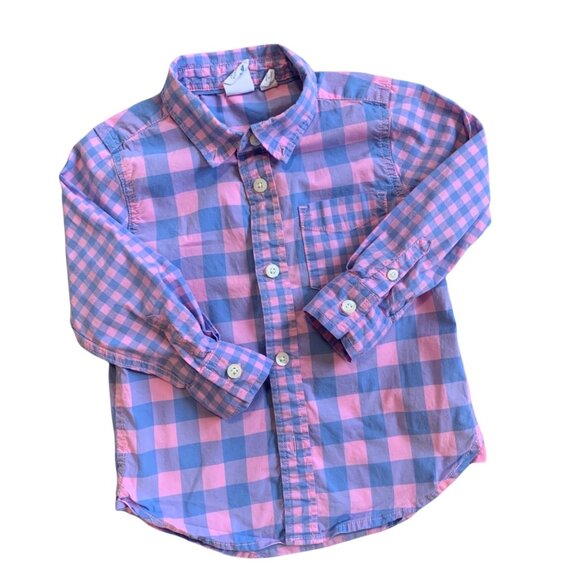 Gap x Sarah Jessica Parker Spring Checkered Print Button Down Shirt 2T - Picture 1 of 4